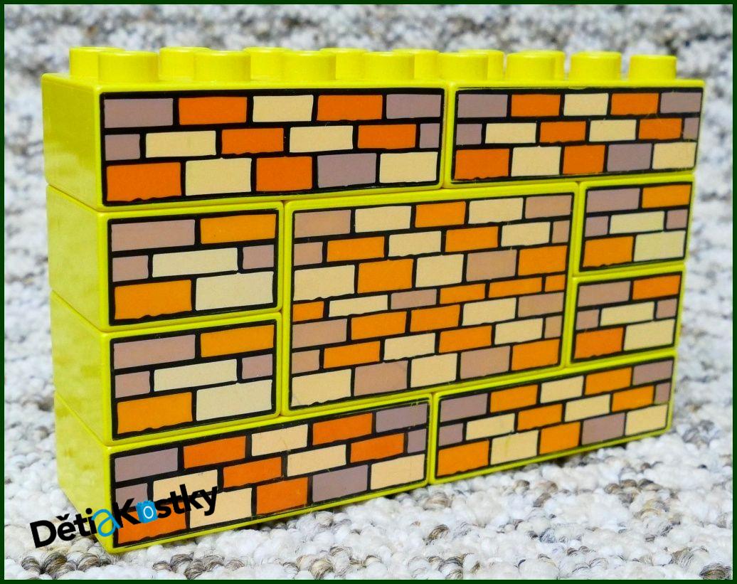 Lego® Duplo® Kostka 2x4x2 Žlutá - Vysoká Zeď
