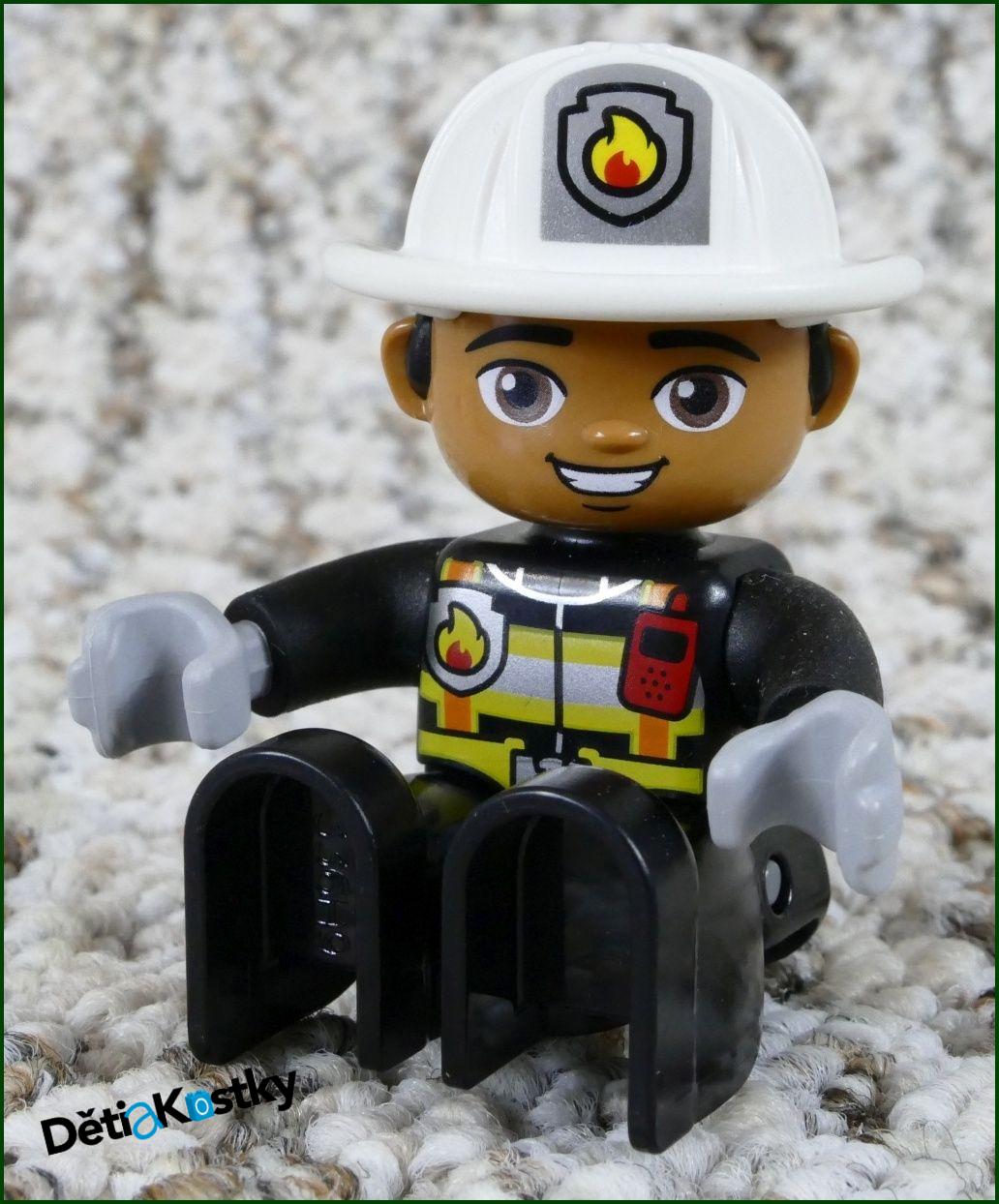 Lego® Duplo® Figurka Hasič s Přilbou - Šedé Ruce