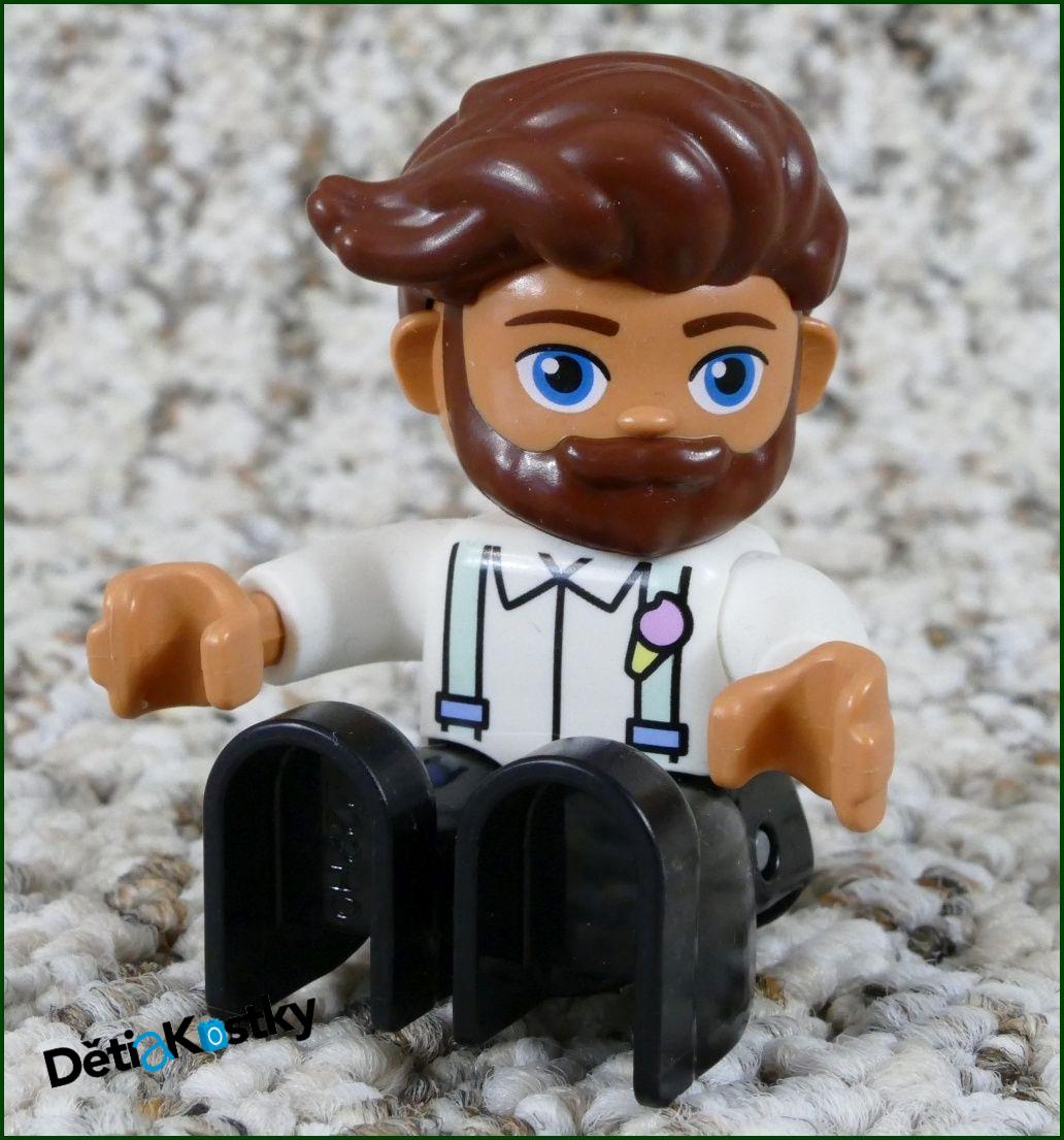Lego® Duplo® Figurka Pán s Hnědými Vlasy a Černými Kalhotami