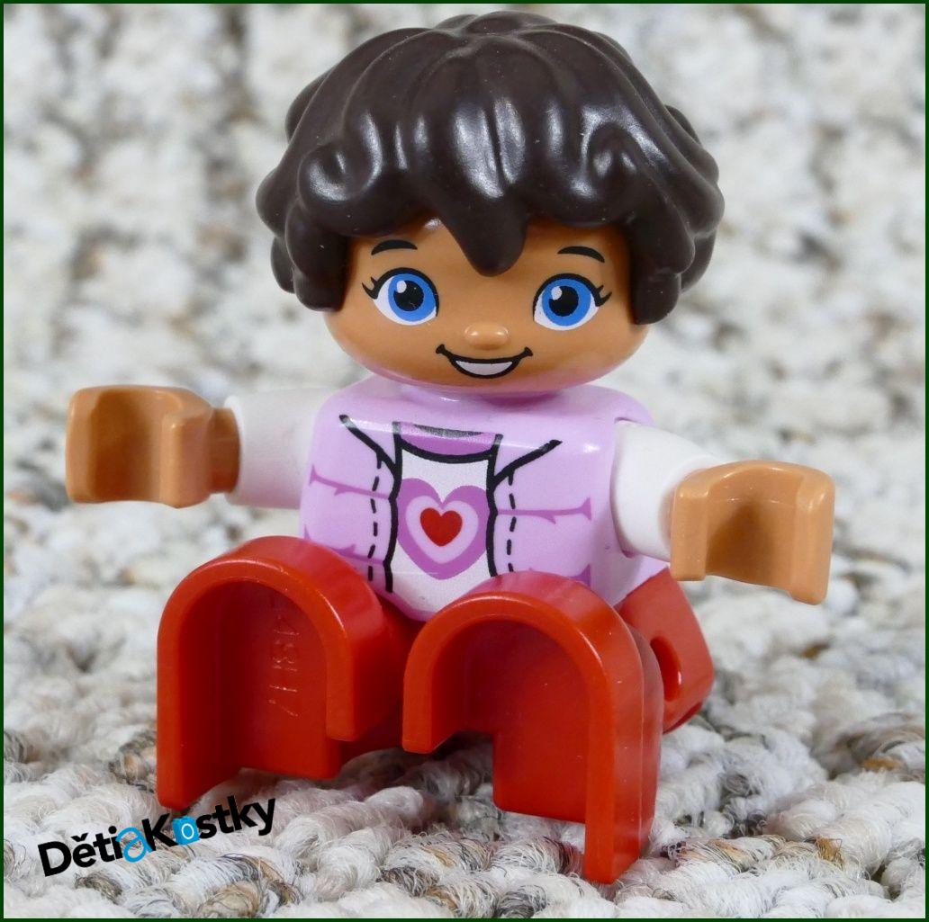Lego® Duplo® Figurka Dítě v Růžovém - Hnědé Vlasy