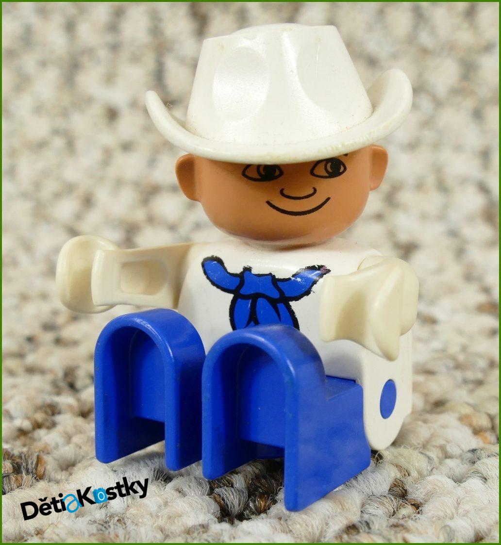 Lego® Duplo® Figurka Kovboj v Bílém s Modrým Šátkem