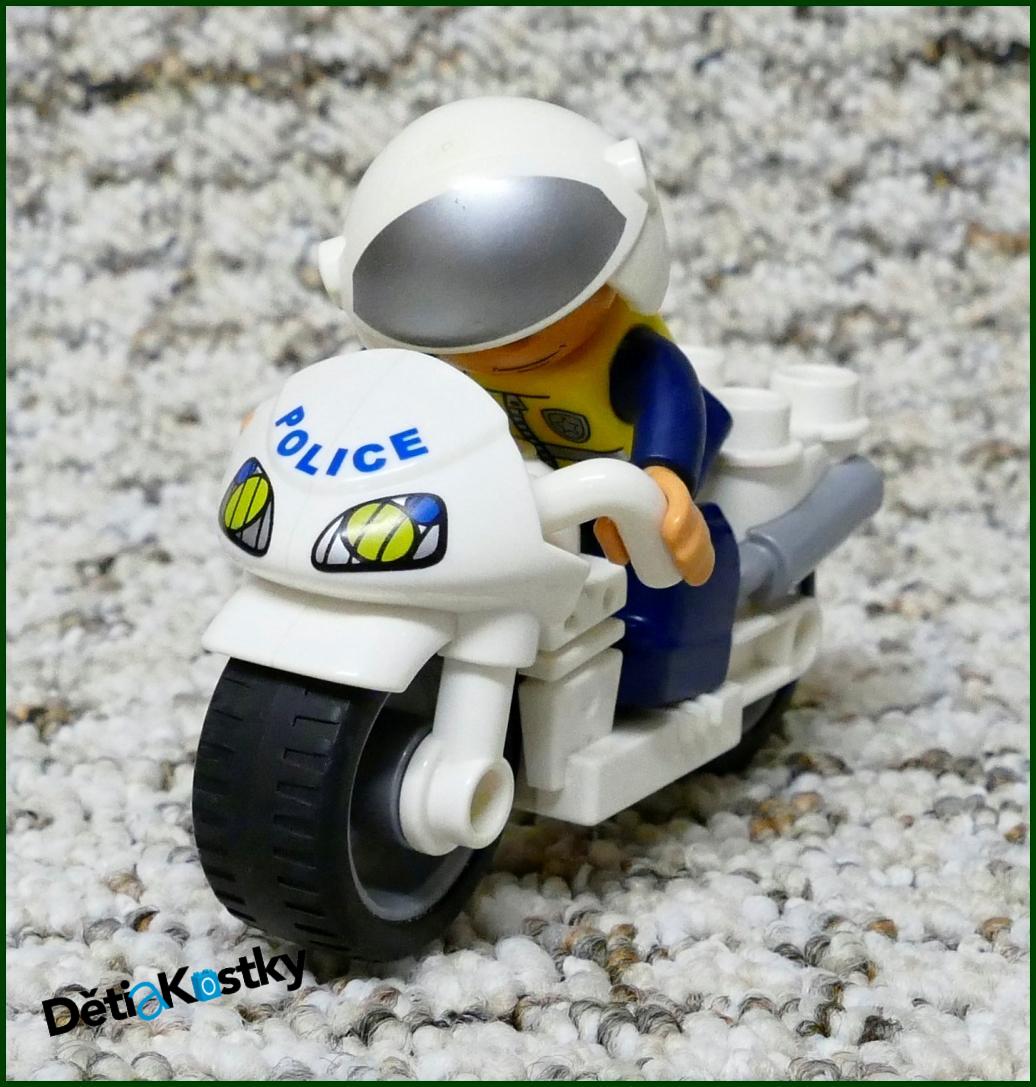 Lego® Duplo® Policejní Motorka Bílá s Policajtem