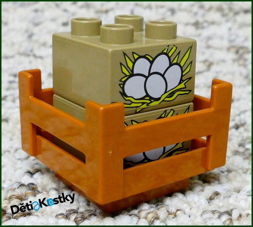 Lego® Duplo® Kostka Tmavě Béžová 2x2 Vajíčka