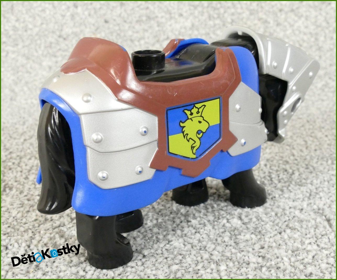 Lego® Duplo® Obrněný Kůň Černý - Modré Brnění
