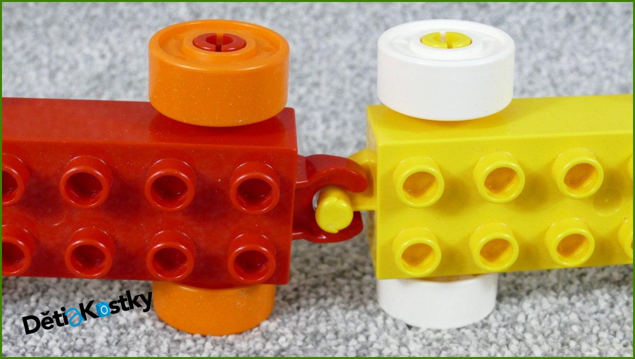 Lego® Duplo® Podvozek pro Auta Červený (Oranžová Kola)