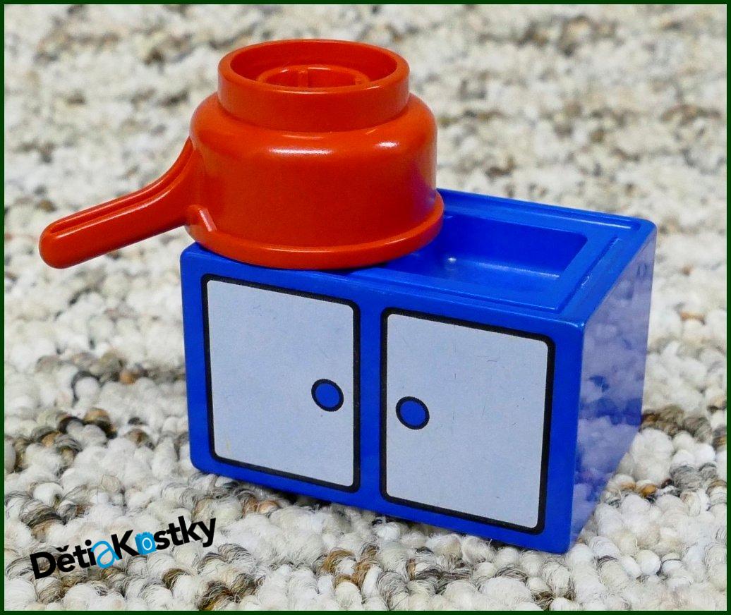 Lego® Duplo® Kuchyňská Linka s Dřezem a Dvířky Modrá
