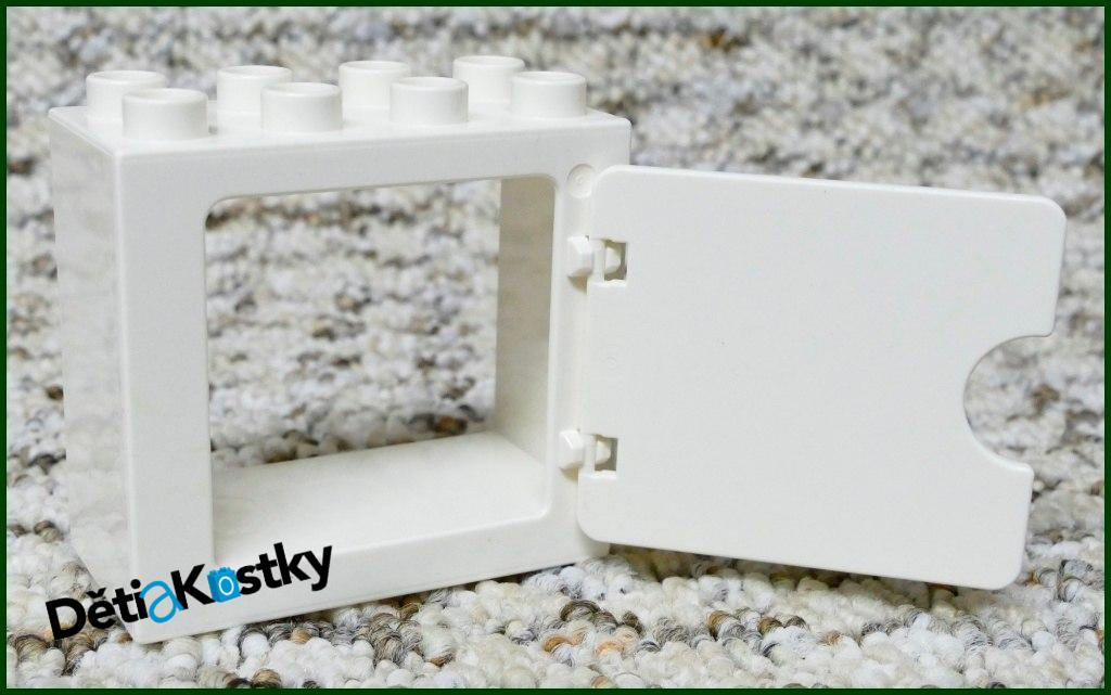 Lego® Duplo® Kostka s Dvířky Bílá (Zrcadlo, Kartáčky)