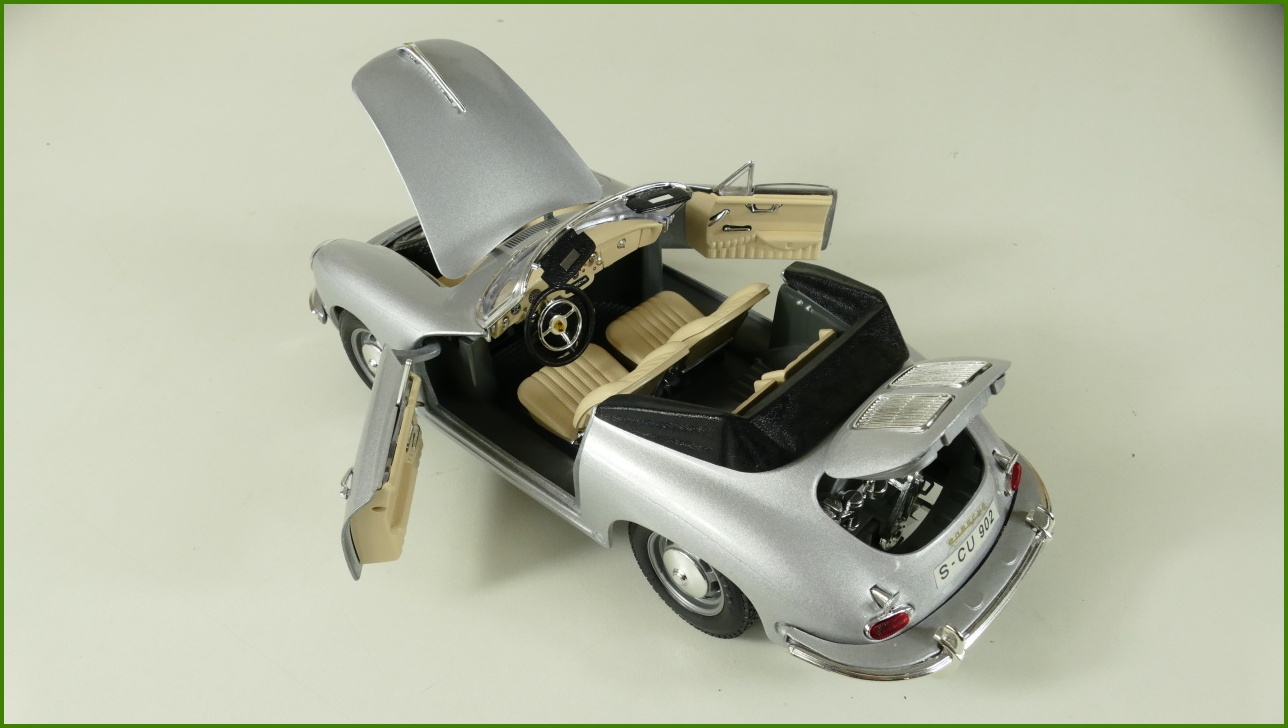 Kovový Model Bburago 1:18 - Porsche 356 B Cabriolet (1961) s Krabicí
