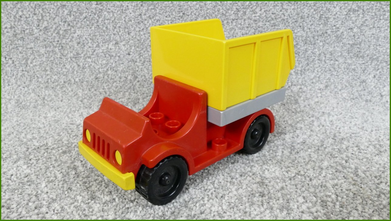 Lego® Duplo® Korba pro Nákladní a Jiná Auta (Žlutý-Šedá Základna)