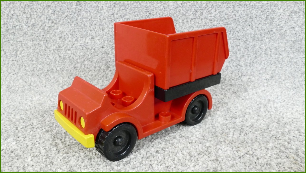Lego® Duplo® Korba pro Nákladní a Jiná Auta (Červený-Černá Základna)