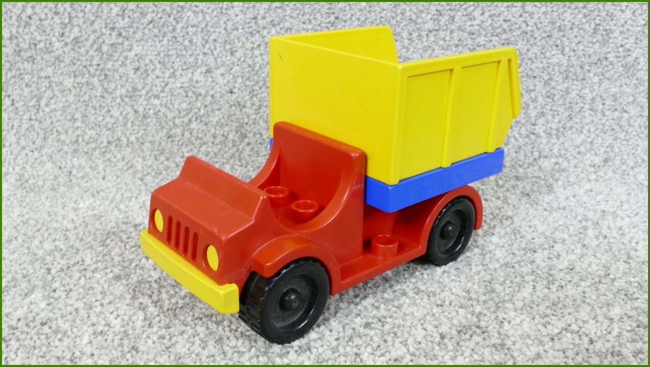 Lego® Duplo® Korba pro Nákladní a Jiná Auta (Žlutý-Modrá Základna)