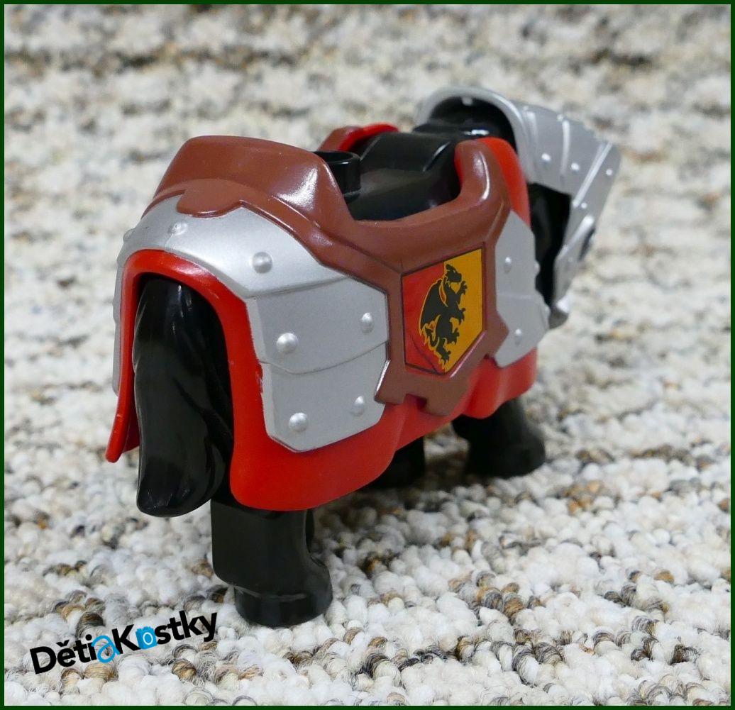 Lego® Duplo® Obrněný Kůň Černý - Červené Brnění