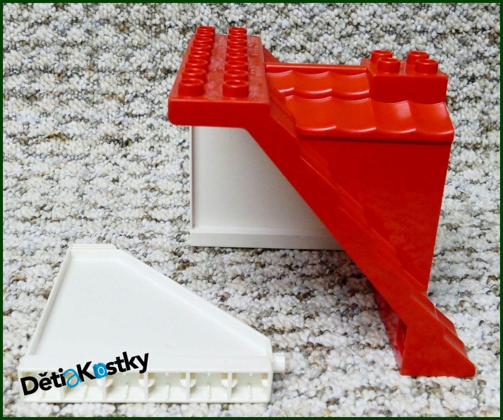 Lego® Duplo® Domeček - Červená Střecha, Bílé Bočnice, Modré Dveře