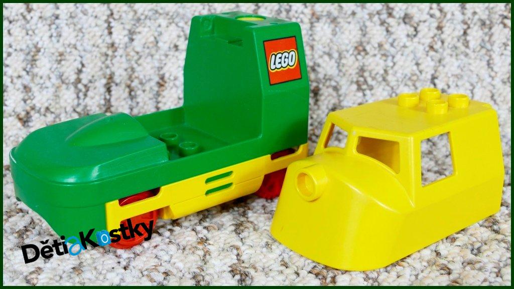 Lego® Duplo® Mašinka se Spodními Tlačítky - Zeleno/Žlutá