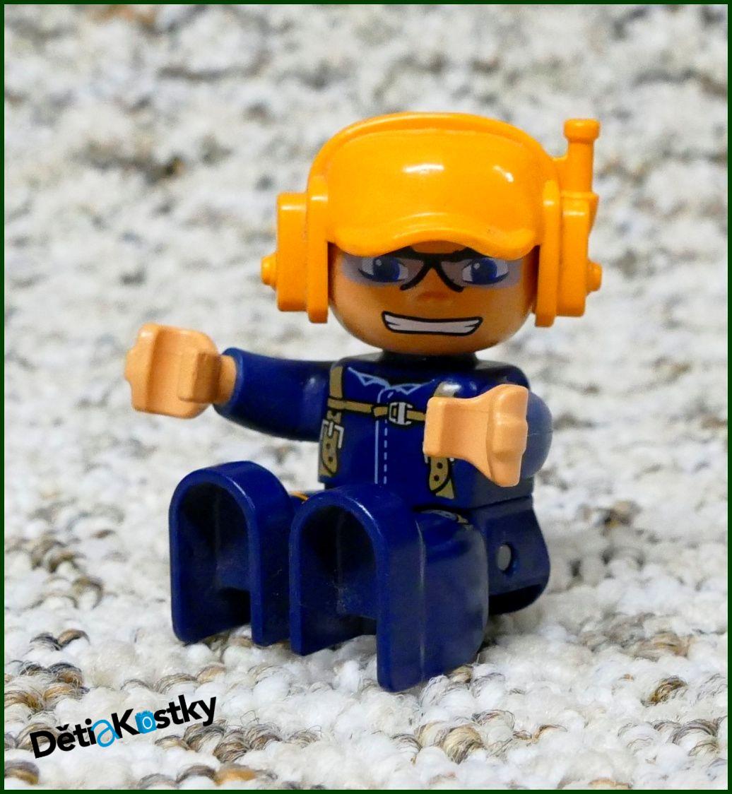 Lego® Duplo® Figurka Pilot Vrtulníku - Oranžová Helma