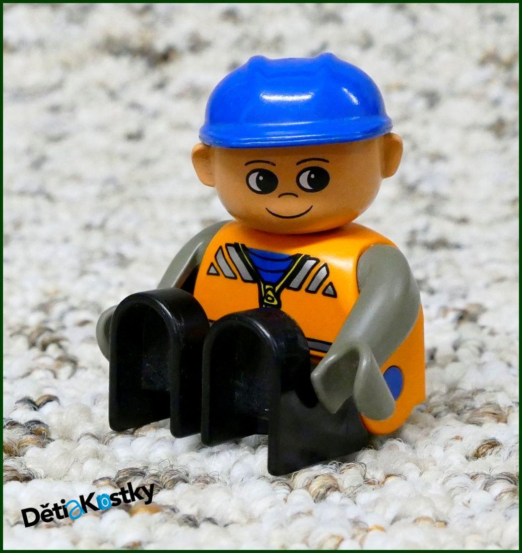 Lego® Duplo® Figurka Dělník Starší Typ - Modrá Přilba
