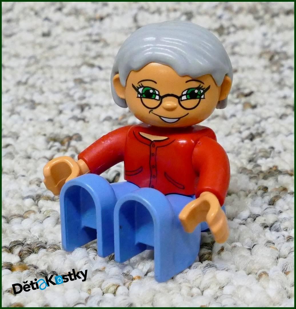 Lego® Duplo® Figurka Babička s Brýlemi Červená