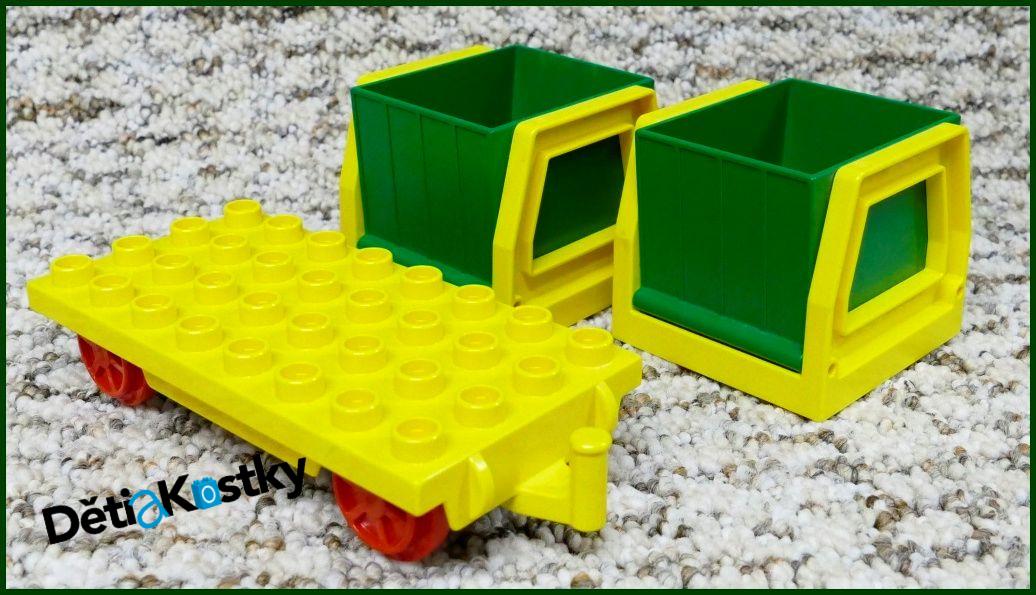 Lego® Duplo® Vagon - Kontejnery Nákladní - Žluto/Zelené