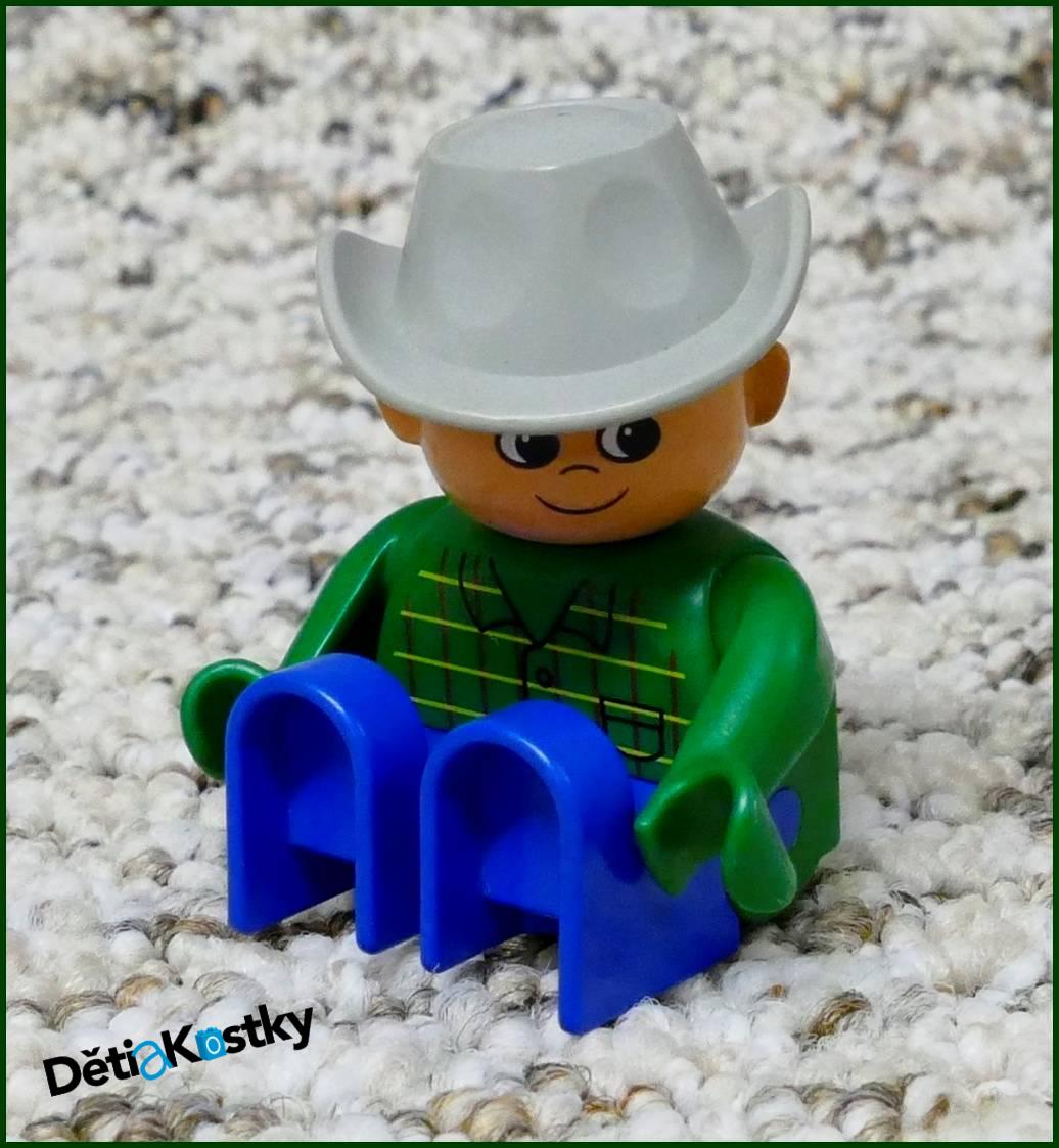 Lego® Duplo® Figurka Kovboj/Cowboy - Zelená Károvaná Košile
