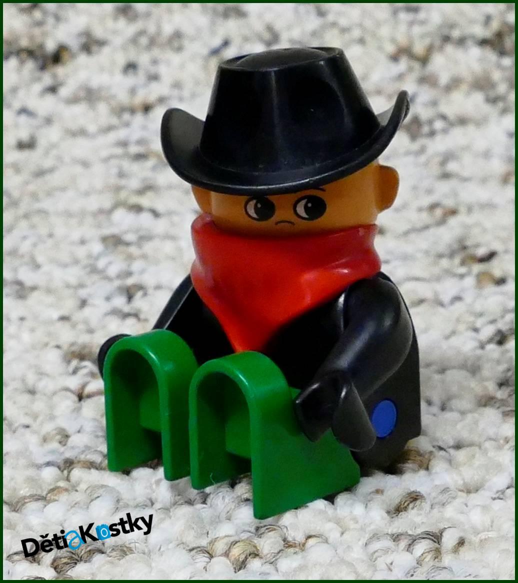 Lego® Duplo® Figurka Kovboj/Cowboy (Lupič) s Červeným Šátkem
