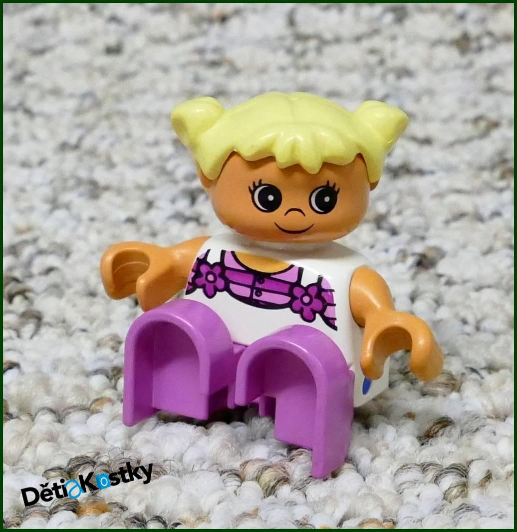 Lego® Duplo® Figurka Dítě Blond s Růžovými Kytičkami