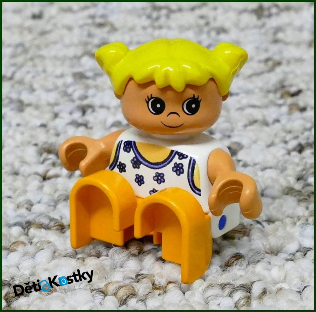 Lego® Duplo® Figurka Dítě Oranžové s Fialovými Kytičkami