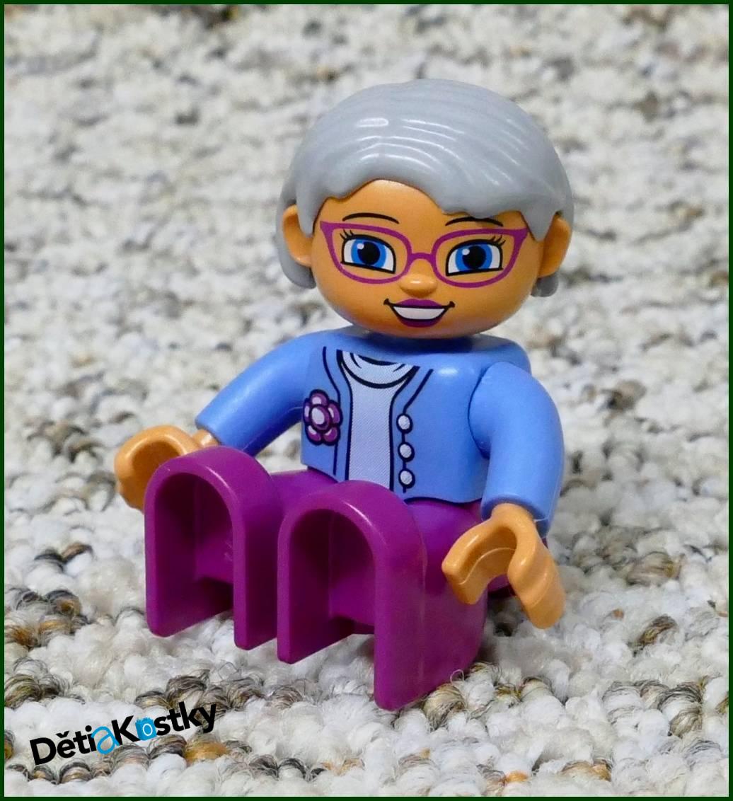 Lego® Duplo® Figurka Babička Růžovo - Modrá