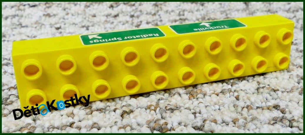 Lego® Duplo® Kostka 2x10 Nápis Truckville a Radiator Springs
