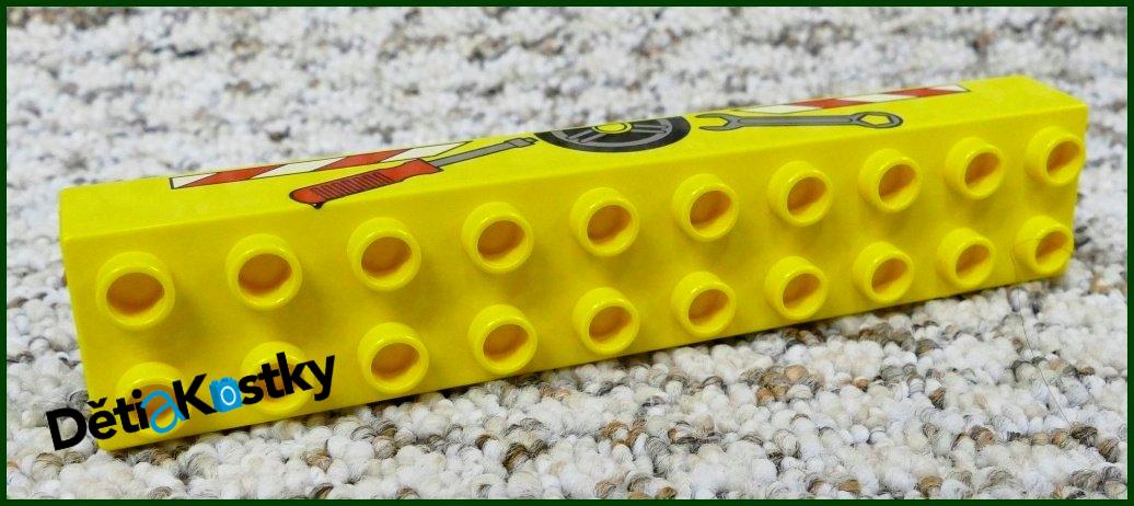 Lego® Duplo® Kostka 2x10 Nápis pro Servis