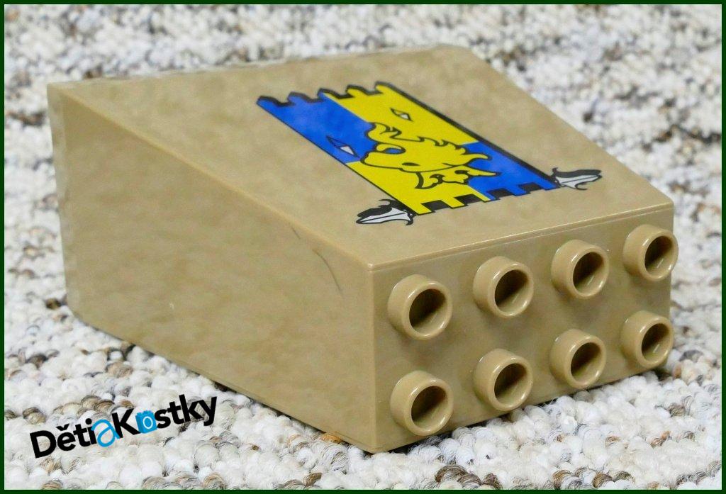 Lego® Duplo® Hradba Stěna Hranatá - Béžová