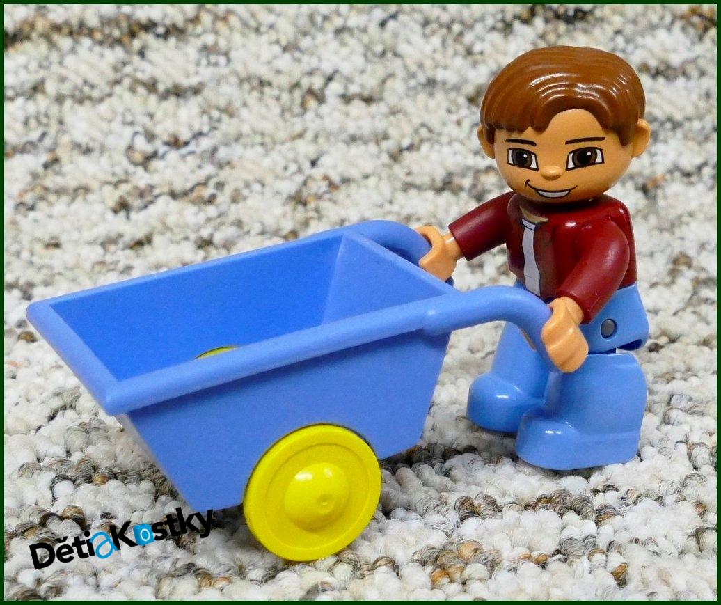 Lego® Duplo® Vozíček (Kolečka) Pro Figurky Světle Modrá - Žlutá Kola