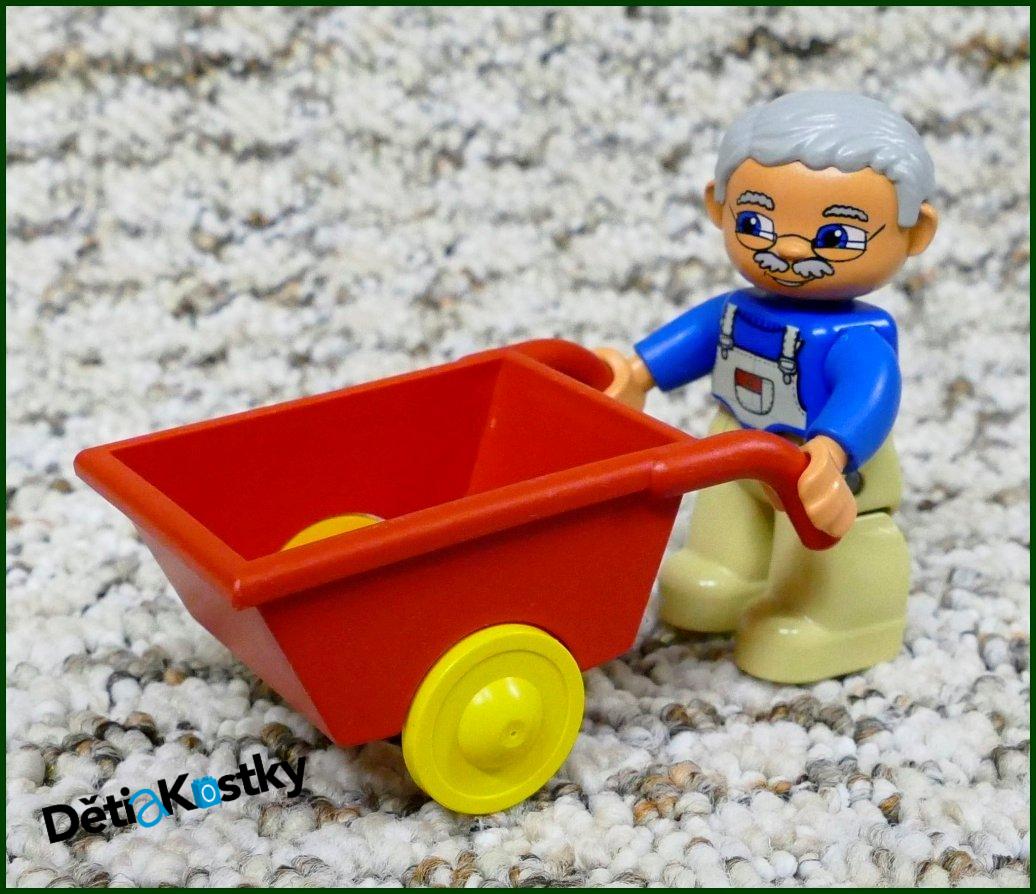 Lego® Duplo® Vozíček (Kolečka) Pro Figurky Červená - Žlutá Kola