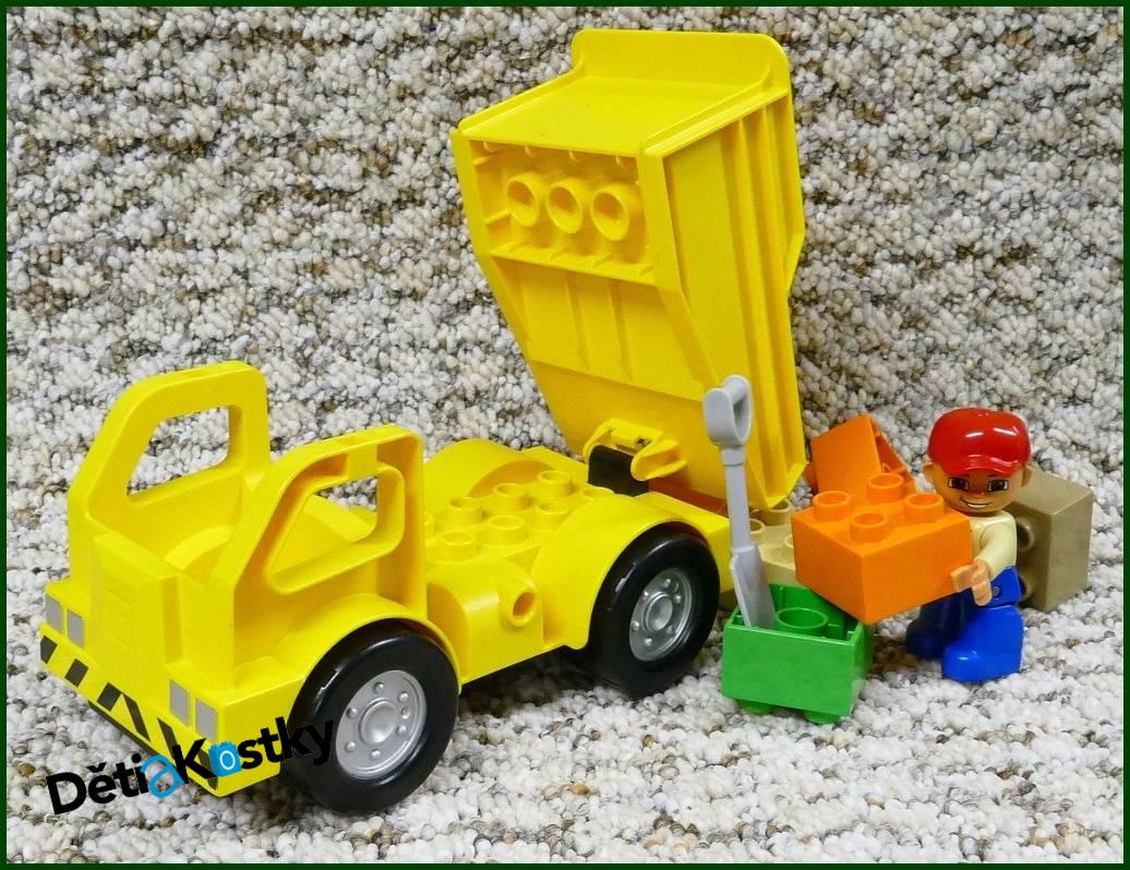 Lego® Duplo® Nákladní Auto Vyklápěcí s Figurkou, Lopatou a Kostkami