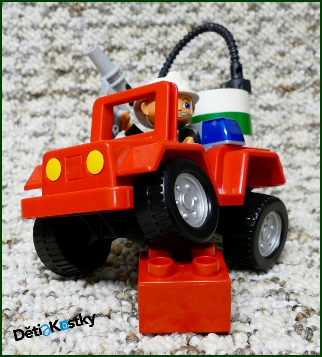 Lego® Duplo® Terénní Hasičský Jeep - Bílý Sud