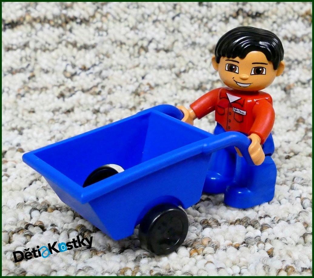 Lego® Duplo® Vozíček (Kolečka) Pro Figurky Modrá - Široká Kola