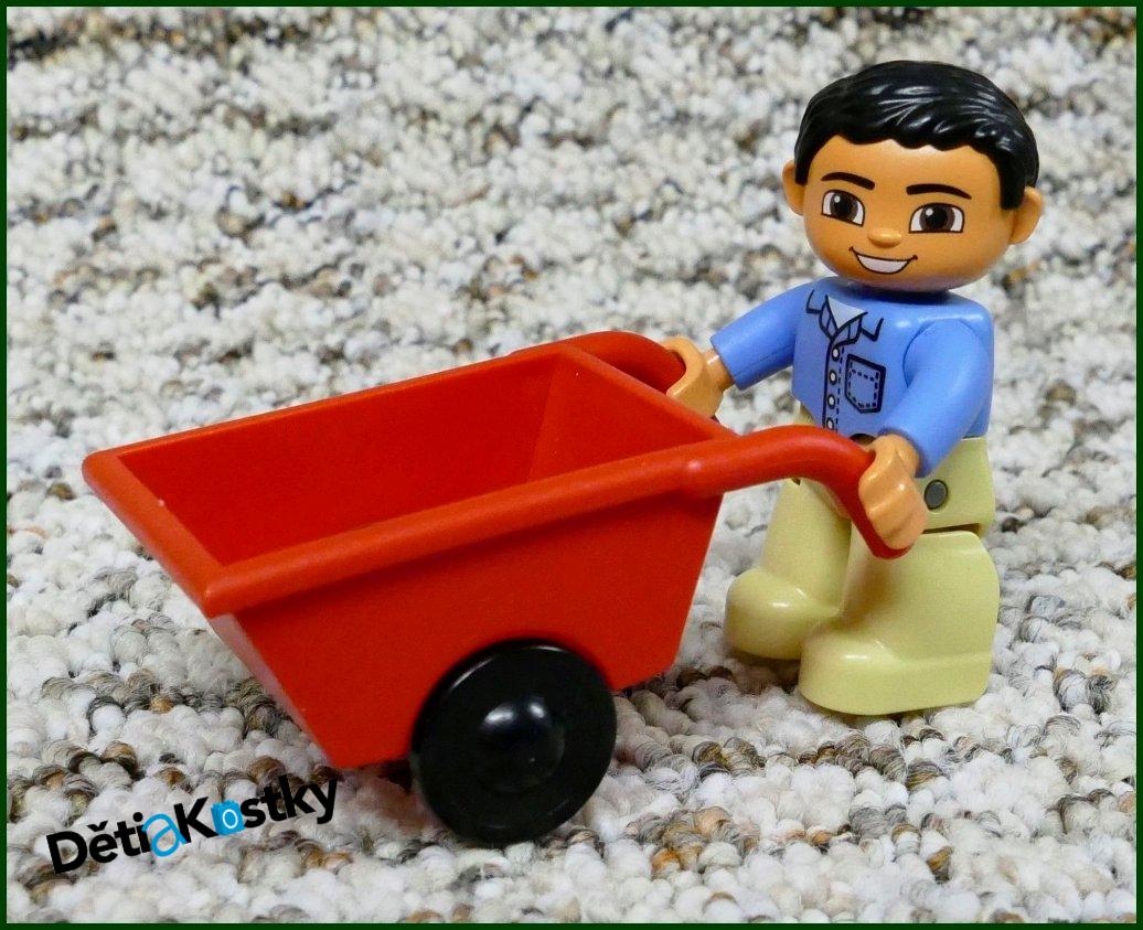 Lego® Duplo® Vozíček (Kolečka) Pro Figurky Červená - Černá Kola