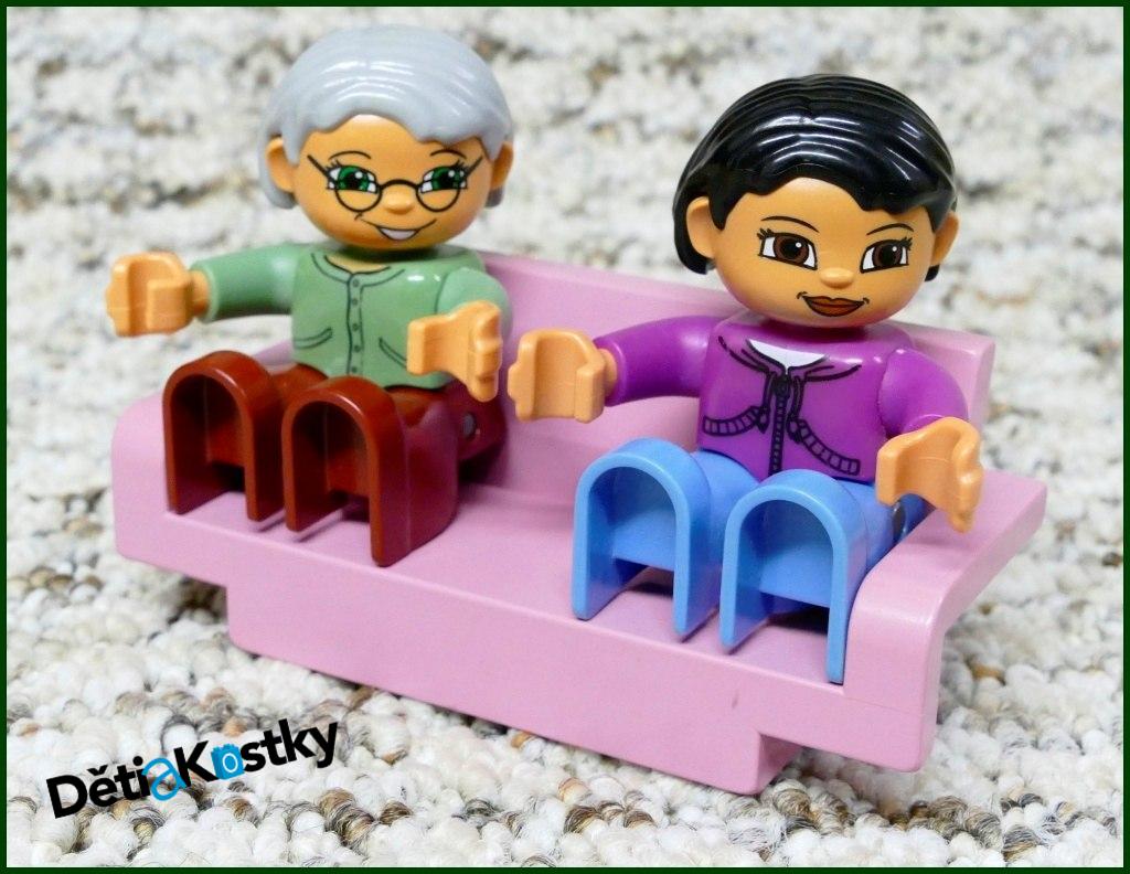 Lego® Duplo® Sedačka Dvojitá Světle Růžová (Hranatá)