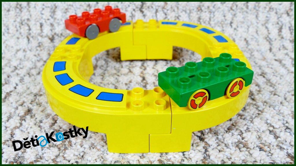 Lego® Duplo® Kostka Zatáčka 90° Žlutá s Potiskem