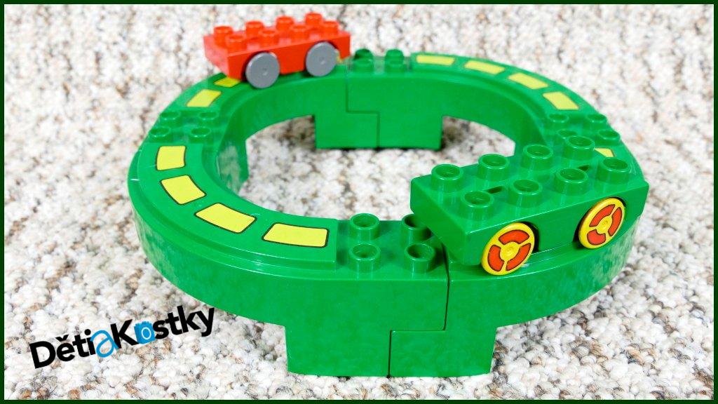Lego® Duplo® Kostka Zatáčka 90° Zelená s Potiskem