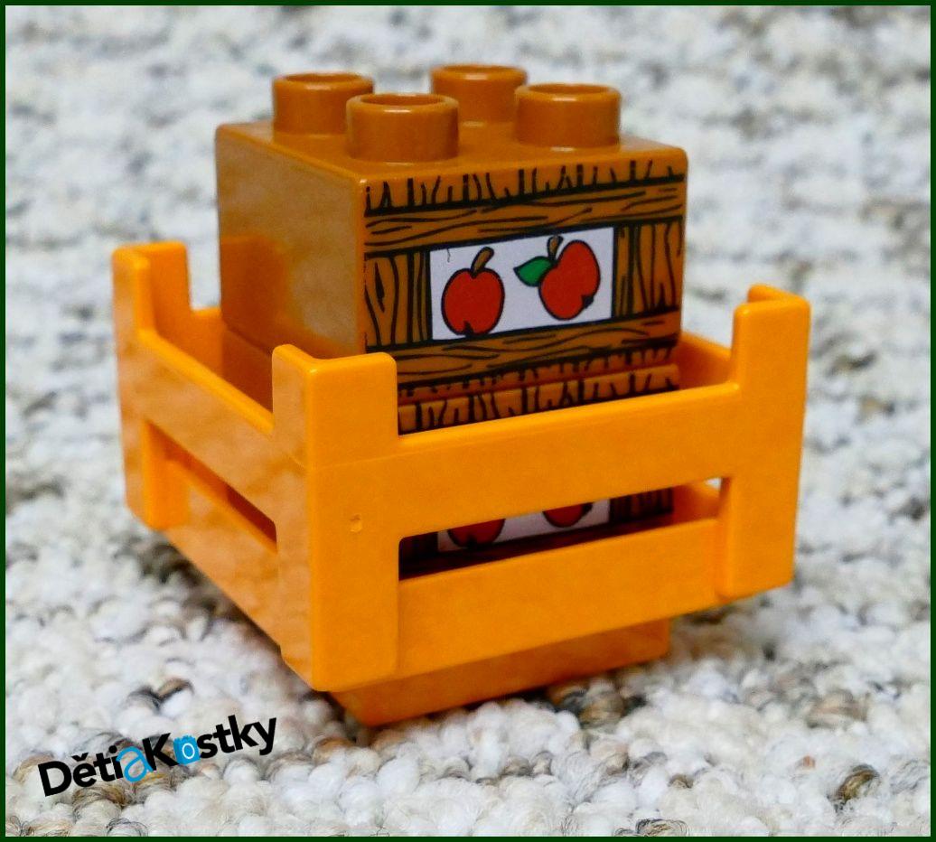Lego® Duplo® Kostka Hnědá 2x2 Jablíčka