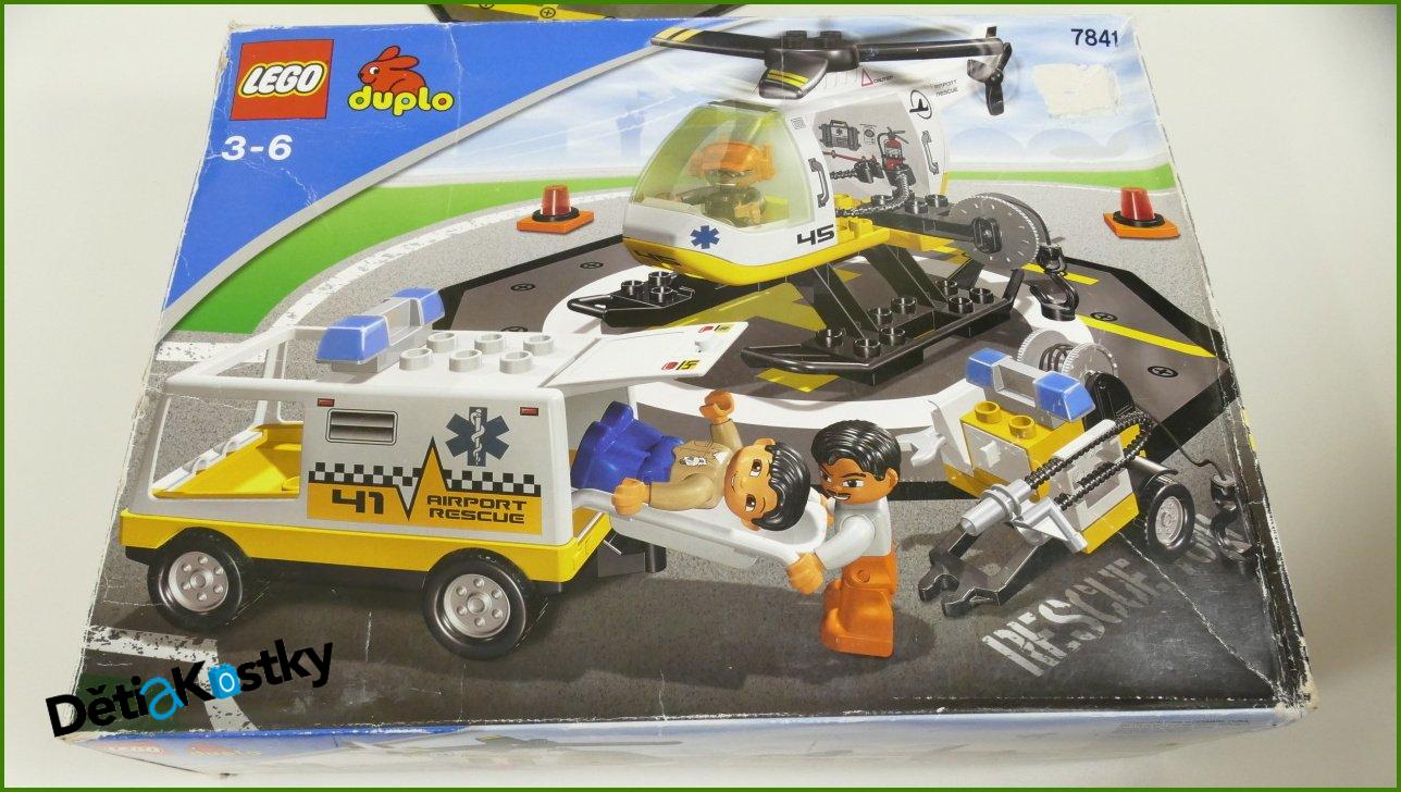 Lego® Duplo® Set 7841 - Letištní Vrtulník a Sanitka s Krabicí