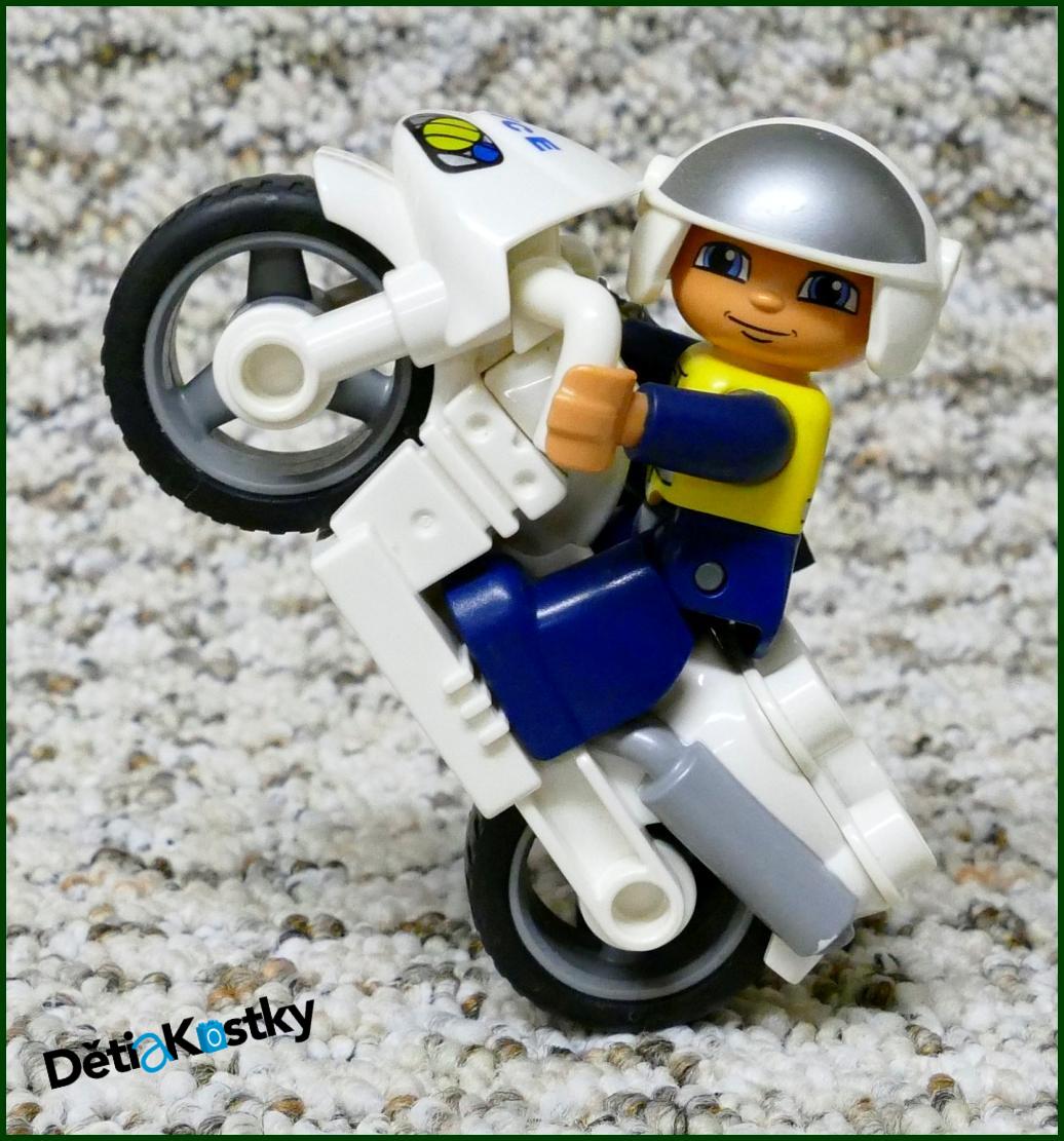 Lego® Duplo® Policejní Motorka Bílá s Policajtem