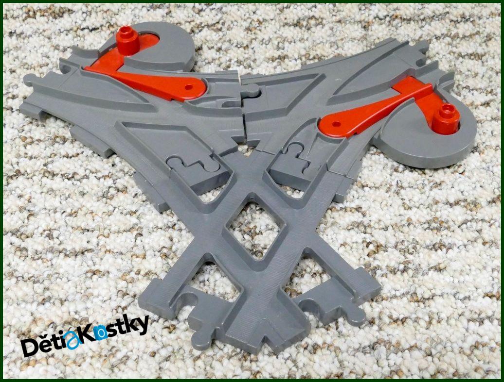 Lego® Duplo® Kolej / Koleje Křížení - Novější Šedá