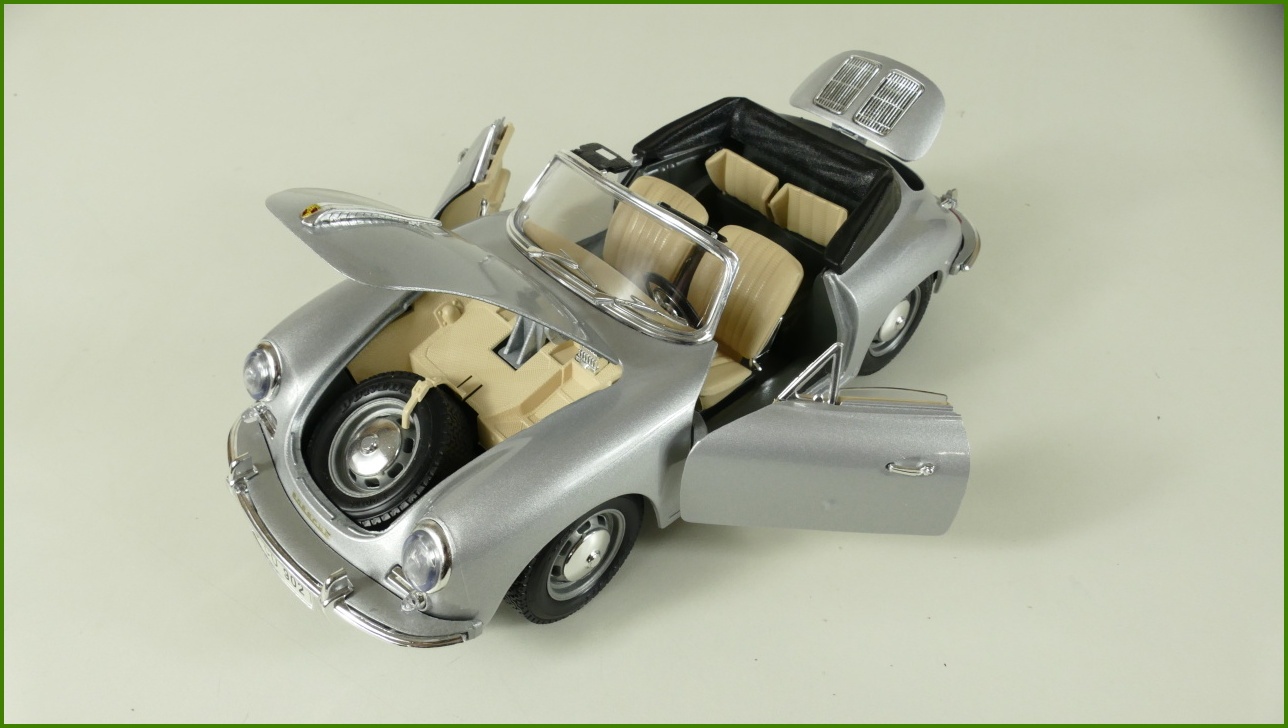 Kovový Model Bburago 1:18 - Porsche 356 B Cabriolet (1961) s Krabicí