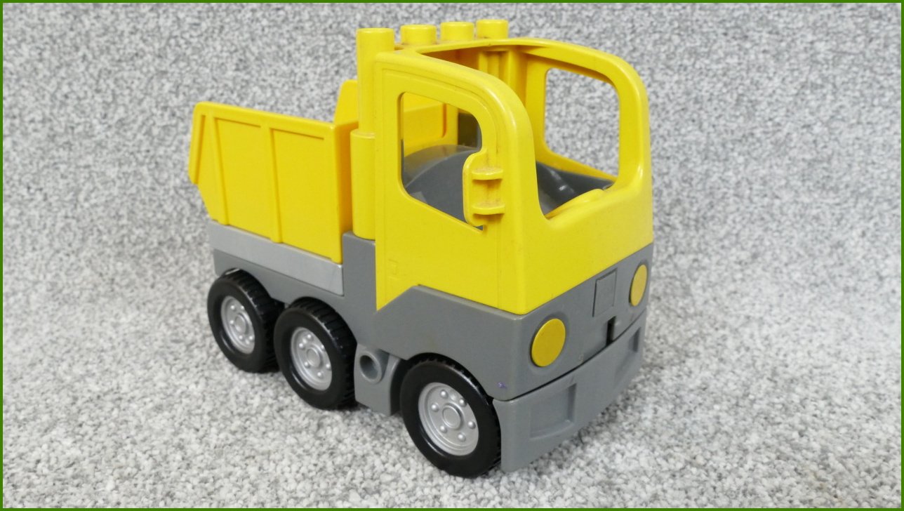 Lego® Duplo® Korba pro Nákladní a Jiná Auta (Žlutý-Šedá Základna)