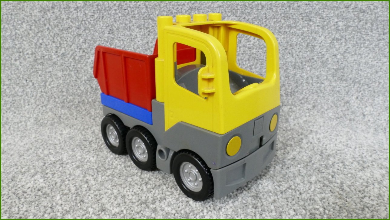 Lego® Duplo® Korba pro Nákladní a Jiná Auta (Červený-Modrá Základna)