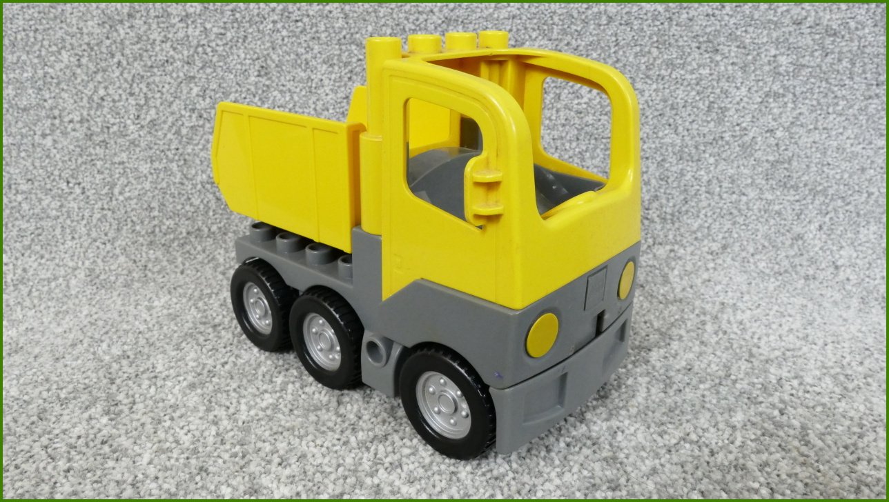 Lego® Duplo® Korba pro Nákladní a Jiná Auta (Žlutý-Černá Úzká Základna)