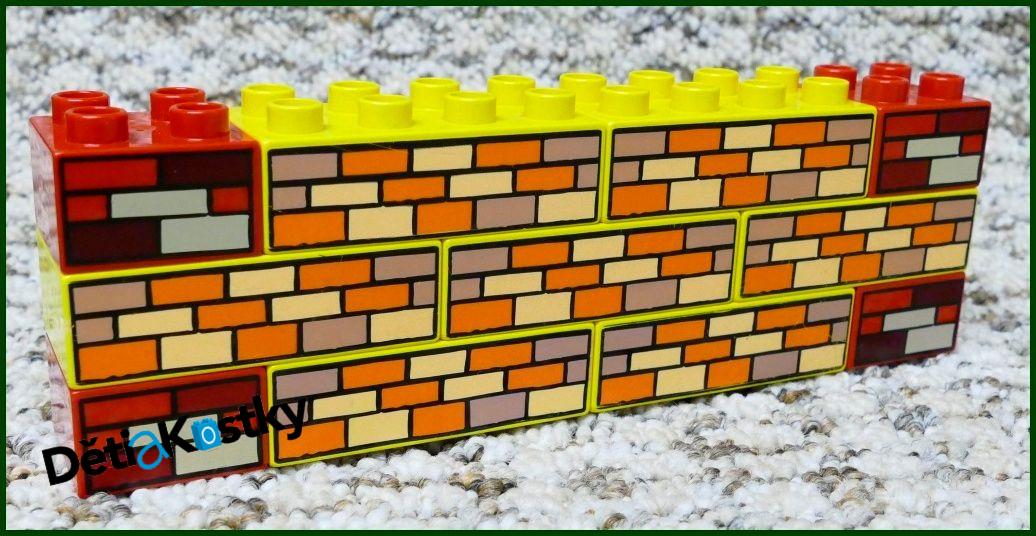Lego® Duplo® Kostka Červená 2x2 Zeď