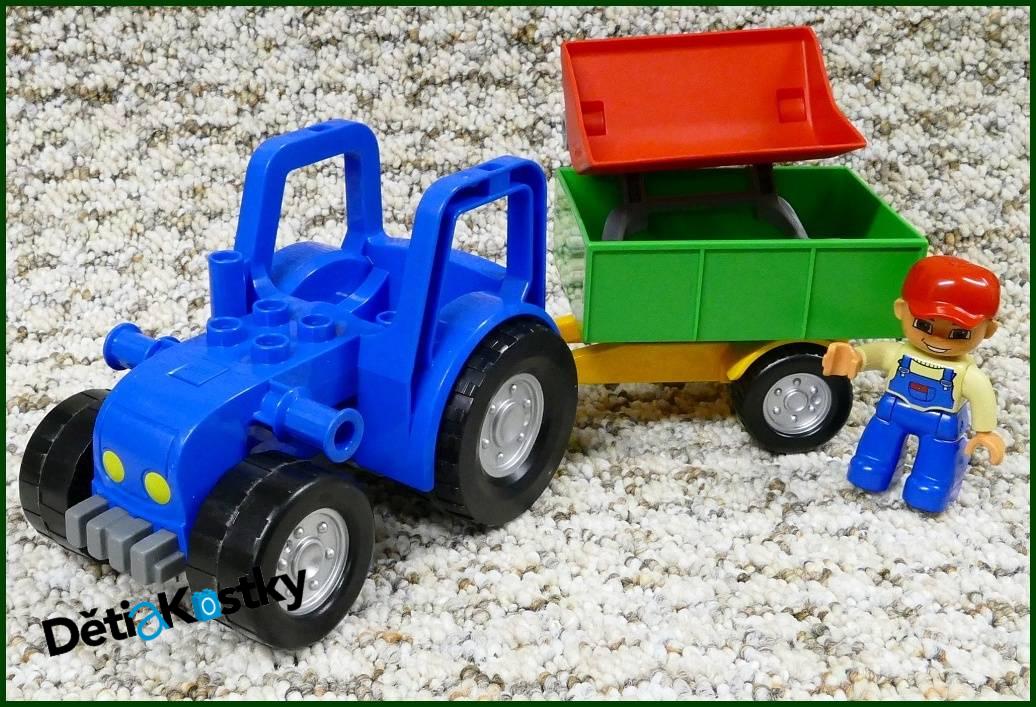 Lego® Duplo® Traktor s Červenou Radlicí a Figurkou Modrý