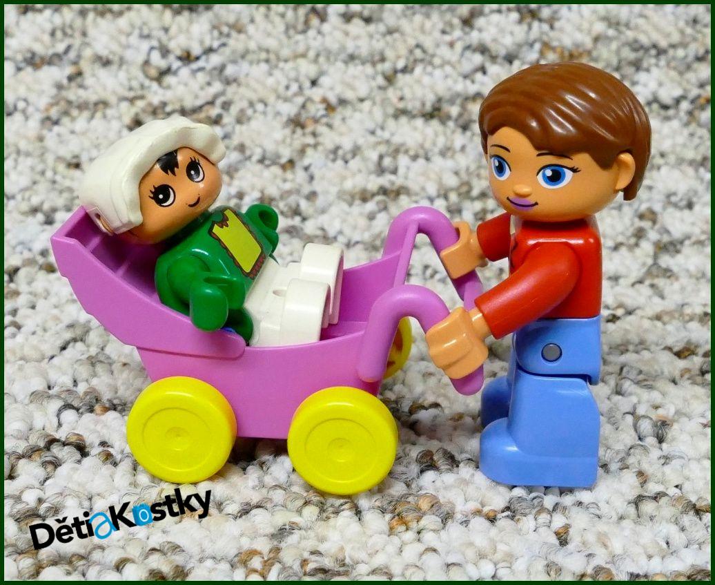 Lego® Duplo® Kočárek Růžový - Široká Žlutá Kola